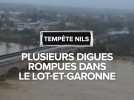 Lot-et-Garonne sous l'eau : Aiguillon submergée après la rupture de trois digues