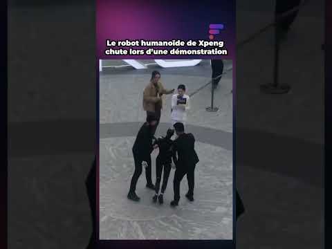 Le robot humanoïde de Xpeng chute lors d’une démonstration à Shenzhen #xpeng #tech #shorts
