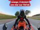 Au guidon de sa moto orange, il devient une star de TikTok