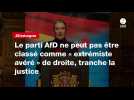 VIDEO. Allemagne : le parti AfD ne peut pas être classé comme « extrémiste avéré » de droite, tranche la justice