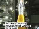 Retour au hangar pour la fusée lunaire de la Nasa