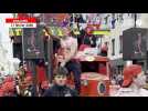 VIDÉO. Carnaval de Granville : ça swing sur le char des sapeurs-pompiers
