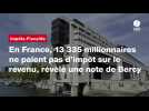 VIDEO. En France, 13 335 millionnaires ne paient pas d'impôt sur le revenu, révèle une note de Bercy
