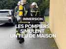 immersion : les pompiers simulent un feu de maison