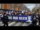 Hommage à Quentin : dans le cortège, des slogans contre LFI et la Jeune Garde