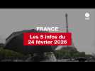 VIDÉO. Les 5 infos France du 24 février 2026