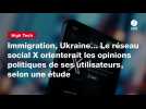 VIDEO. Immigration, Ukraine... Le réseau social X orienterait les opinions politiques de ses utilisateurs, selon une étude
