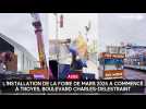 L'installation de la Foire de Mars 2026 a commencé à Troyes, boulevard Charles-Delestraint