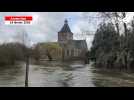 VIDÉO. Inondations : à Avranches, l'église Saint-Etienne se retrouve entourée d'eau