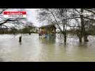 Inondations. L'aire de Port-Maillard sous les eaux de la Loire à La Daguenière