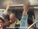 Le président de l'Union Saint-Gilloise Alex Muzio se rend au stade du Bayern Munich en métro avec les supporters