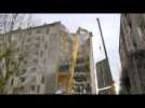 Spectaculaire démolition d'un immeuble de 9 étages