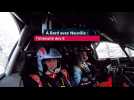 Dans la voiture de Thierry Neuville, lors des essais avant le rally WRC de Monte Carlo
