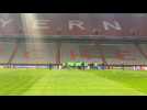 L'Union Saint-Gilloise s'entraîne dans le stade du Bayern Munich