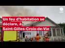 VIDÉO. Une maison en feu à Saint-Gilles-Croix-de-Vie