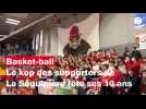 VIDÉO. A grand renfort de chants et fumigènes, ce kop de supporters fête 10 ans de soutien à... un club amateur de basket