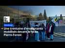 Une trentaine d'enseignants du lycée Pierre-Forest à Maubeuge se mobilisent