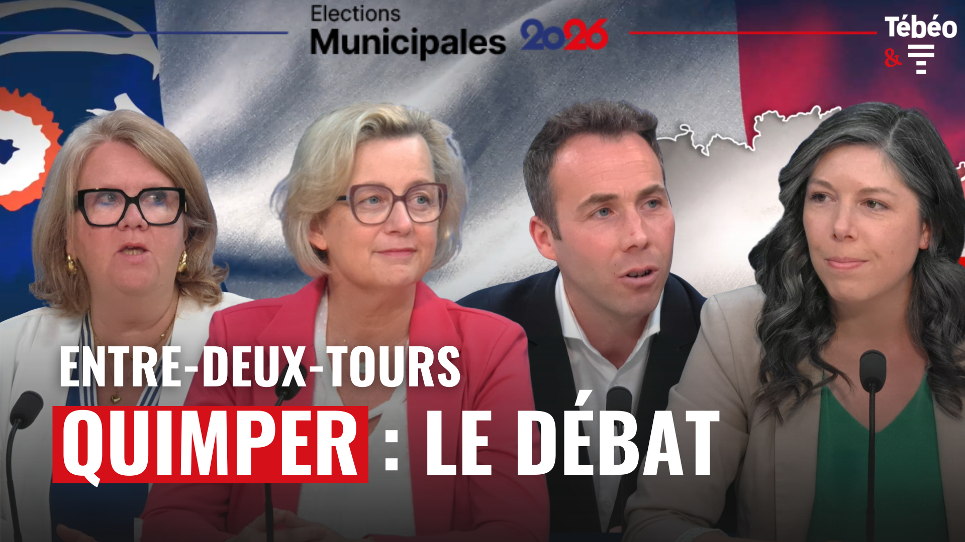 Municipales 2026 à Quimper : revivez en intégralité le débat entre les candidats du second tour sur le plateau de Tébéo