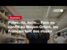 VIDEO. Pâtes, riz, huile... Face au conflit au Moyen-Orient, les Français font des stocks