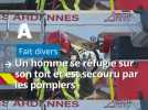 Un homme se réfugie sur son toit et se fait secourir par les pompiers à Fumay