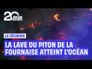 La Réunion : la lave du Piton de la Fournaise continue de s'étendre et atteint l'océan