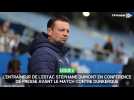 L'entraîneur de l'Estac Stéphane Dumont en conférence de presse avant le match contre Dunkerque