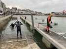 VIDÉO. Au Croisic, pompiers, SNSM et plongeurs relèvent un défi sportif pour le Téléthon