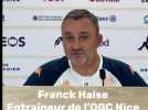 Conférence de presse de l'entraîneur de l'OGC Nice Franck Haise