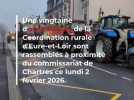 Mobilisation agricole - Chartres : des agriculteurs sont rassemblés pour soutenir quatre collègues auditionnés au commissariat