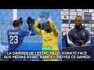 La gardien de l'Estac Hillel Konaté face aux médias avant Nancy - Troyes ce samedi