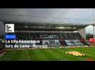Le tifo historique lors de Lens - Rennes à Bollaert
