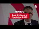 VIDEO. Les 5 infos France du 5 février 2026