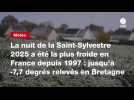 VIDEO. La nuit de la Saint-Sylvestre 2025 a été la plus froide en France depuis 1997 : jusqu'à -7,7 degrés relevés en Bretagne