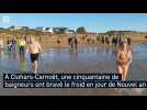 À Clohars-Carnoët, une cinquantaine de courageux baigneurs du Nouvel an