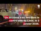 VIDÉO. La circulation a été déviée en centre-ville de Laval après un accident provoqué par le malaise d'un conducteur 