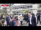 VIDÉO. A l'Université d'Angers, les syndicats manifestent à l'arrivée du ministre de l'Enseignement supérieur