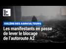 Les agriculteurs lèvent le blocage au niveau de l'autoroute A2