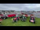 VIDÉO. Crise agricole. Les tracteurs au rond-point des Miellés à Cherbourg-en-Cotentin