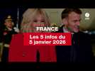 VIDÉO. Les 5 infos France du 5 janvier 2026