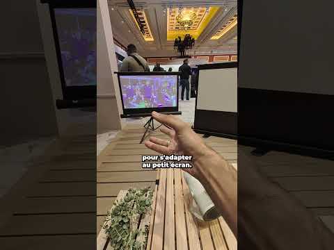 Ce vidéoprojecteur Samsung peut se projeter sur n'importe quelle surface ! #samsung #shorts #ces