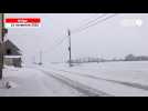 VIDÉO. De gros flocons de neige tombent dans la Manche, à Saint-Louet-sur-Vire