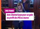 Chantal Goya avec notre Miss France toujours plus sublime jour après jour à un gala au profit des Pièces Jaunes