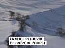 La neige recouvre l'Europe de l'Ouest
