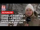 Ophélie Fontana les pieds dans la neige pour le 13h de la RTBF