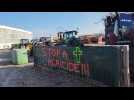 Manifestation des agriculteurs au rond-point du Cern