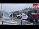 VIDÉO. Des tracteurs devant le tribunal à Angers : une manifestation en soutien aux agriculteurs jugés pour des blocages
