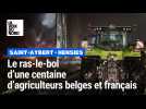 Les agriculteurs nordistes et belges bloquent la frontière à Hensies