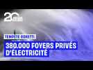 Tempête Goretti : 380.000 foyers privés d'électricité, 21 départements toujours en alerte orange...