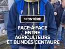 Face-à-face entre agriculteurs et blindés Centaure à la frontière espagnole