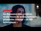 VIDEO. Au Royaume-Uni, création d'une force de police nationale, présentée comme « un FBI britannique »